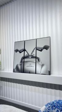 Dijital Baskılı Metal Çerçeveli Gerçek Camlı 3'lü Tablo - Zamanın Ötesinde