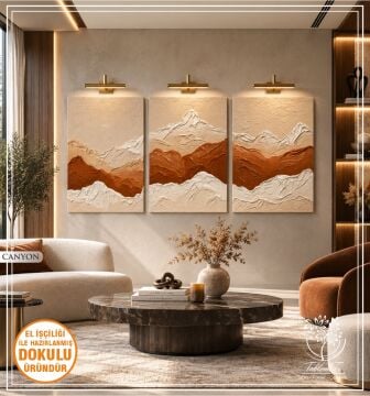 Canyon | El İşçiliği Dokulu Tablo Seti 70x100