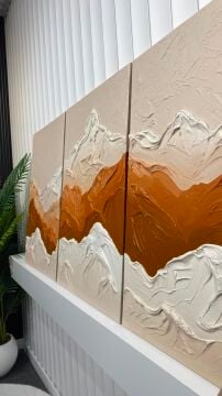 Canyon | El İşçiliği Dokulu Tablo Seti 70x100