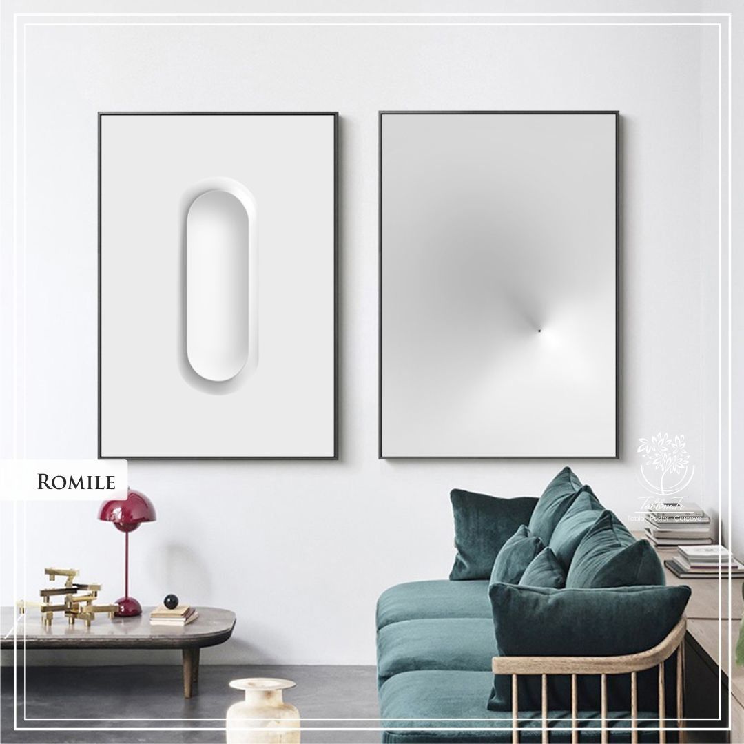Romile İkili Set Tablo Siyah - 21x30 CM