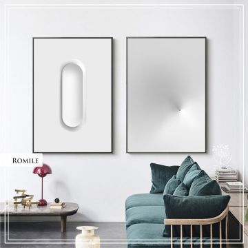 Romile İkili Set Tablo Siyah - 30x40 CM