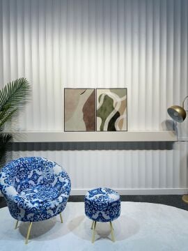 Dijital Baskılı Metal Çerçeveli Camlı İkili Dekoratif Tablo - Verde Fluent