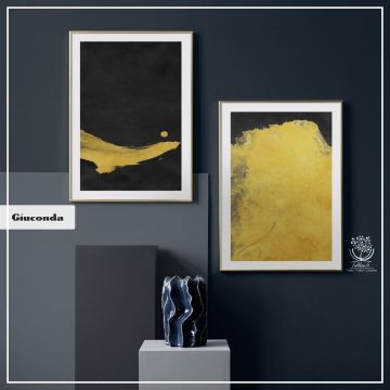 Giuconda İkili Tablo Siyah - 40x50 CM