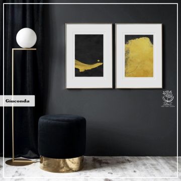 Giuconda İkili Tablo Siyah - 70x100 CM