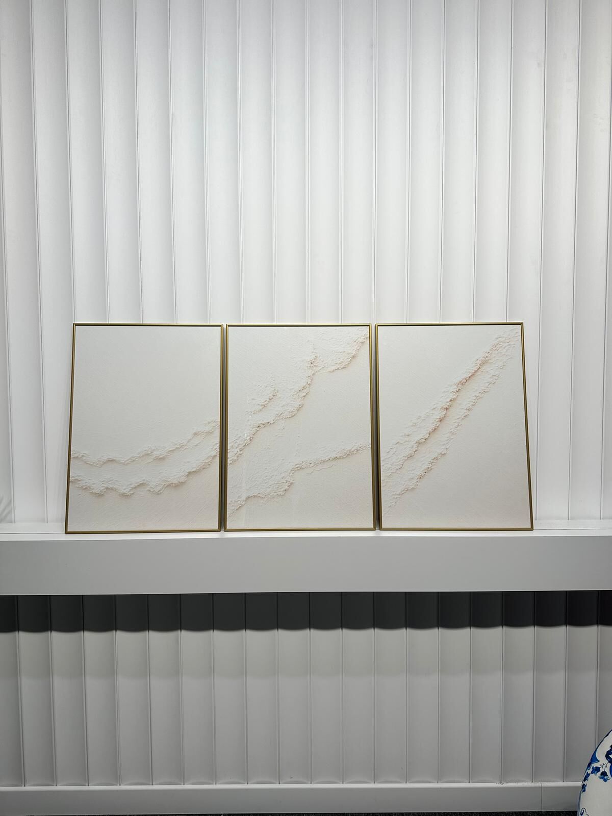 Dijital Baskılı Metal Çerçeveli Camlı Üçlü Dekoratif Tablo - Arel