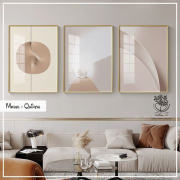 Quintal Üçlü Tablo Siyah - 50x70 CM