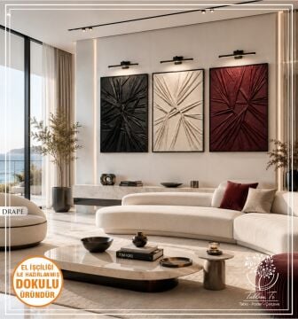DRAPÉ | El İşçiliği Dokulu Tablo 70x100 Üçlü