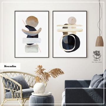 Kremlin İkili Tablo Gümüş - 50x70 CM