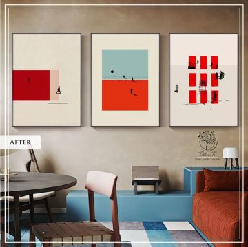 After3 Üçlü Set Tablo Beyaz - 30x40 CM