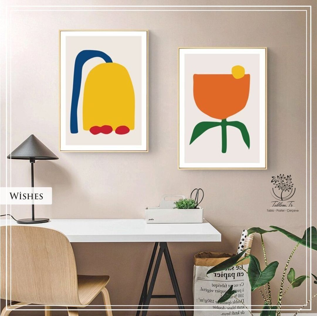 Wishes İkili Set Tablo Siyah - 50x70 CM