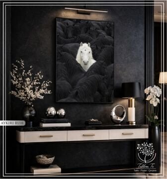 Dijital Baskılı Metal Çerçeveli Camlı Tekli Tablo - Aykırı Ruh B