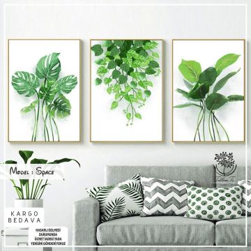 Space Üçlü Tablo Siyah - 21x30 CM