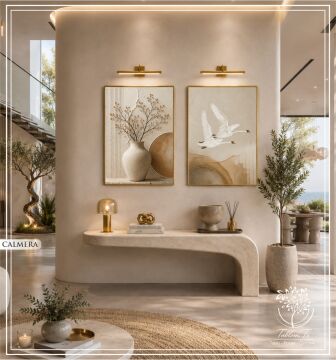 Dijital Baskılı Metal Çerçeveli Camlı İkili Dekoratif Tablo - Calmera