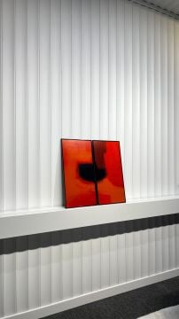 Dijital Baskılı Metal Çerçeveli Camlı İkili Dekoratif Tablo - Yanık İzler