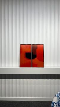 Dijital Baskılı Metal Çerçeveli Camlı İkili Dekoratif Tablo - Yanık İzler