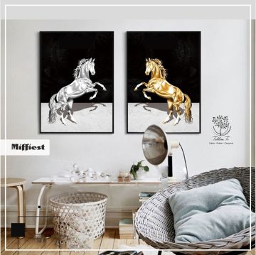 Miffiest İkili Tablo Siyah - 70x100 CM