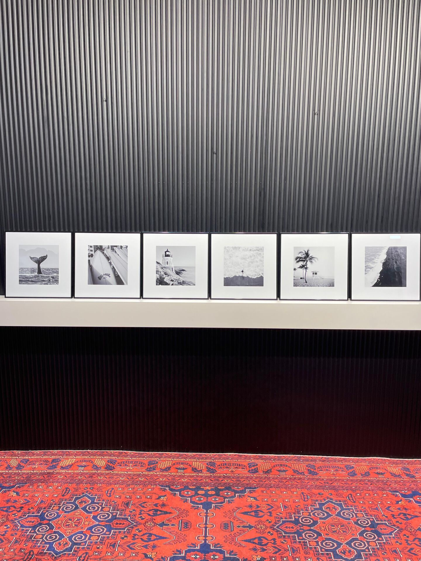 Metal Çerçeveli Camlı Okyanus 6'Li Dekoratif Tablo Seti