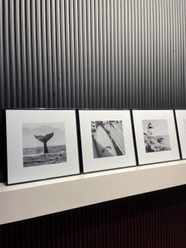 Metal Çerçeveli Camlı Okyanus 6'Li Dekoratif Tablo Seti