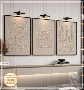 Lumera | El İşçiliği Dokulu Tablo Seti 50x70