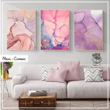 Clambake Üçlü Tablo Siyah - 40x50 CM