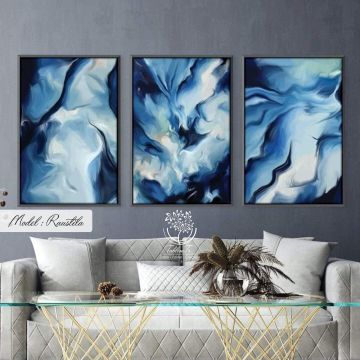 Raustila Üçlü Tablo Gümüş - 21x30 CM