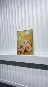 Dijital Baskılı Metal Çerçeceli Camlı Tekli Tablo -Altın Bahar