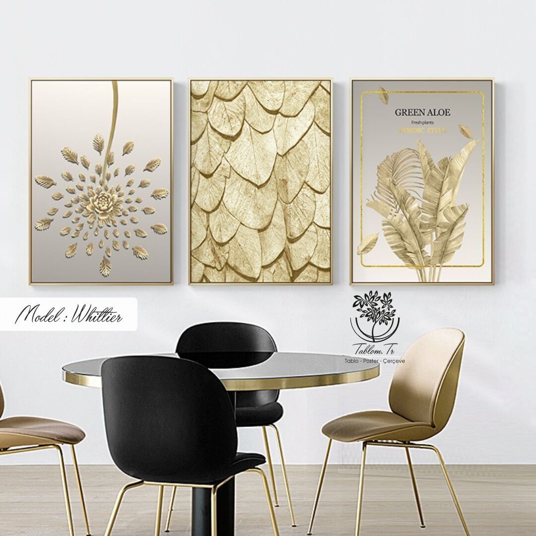 Whittier Üçlü Tablo Siyah - 70x100 CM