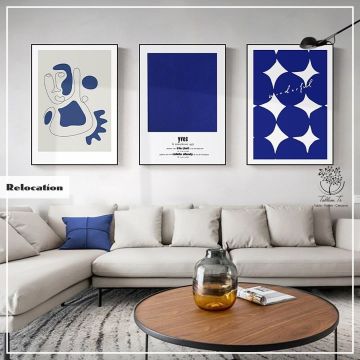 Relocation Üçlü Tablo Siyah - 30x40 CM