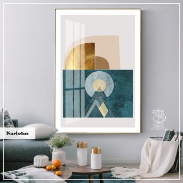 Karlotus Tekli Tablo Gold - 40x50 CM