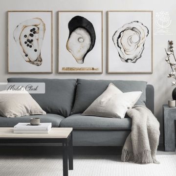 Clark Üçlü Tablo Siyah - 70x100 CM