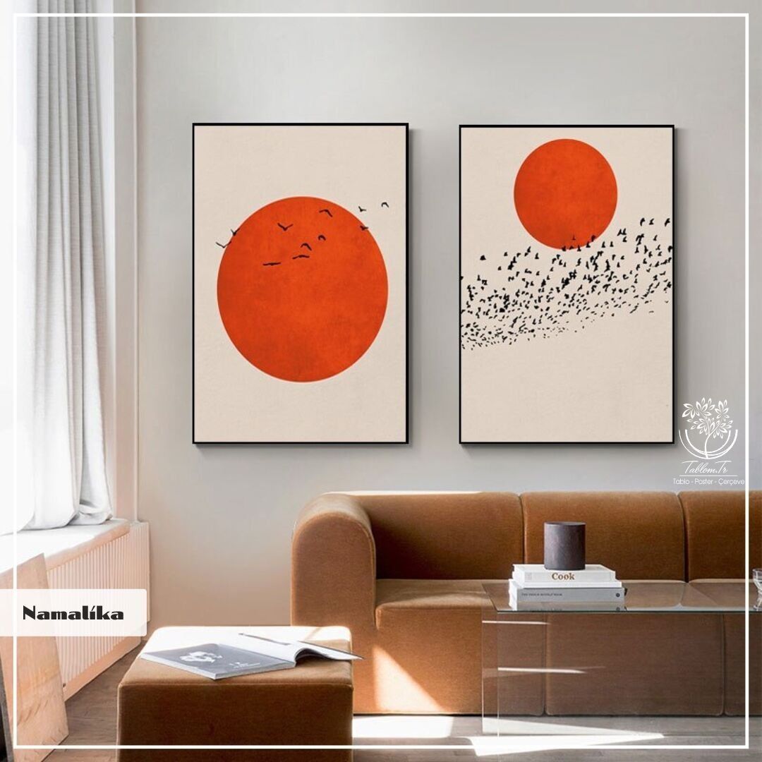 Namalika İkili Tablo Siyah - 70x100 CM