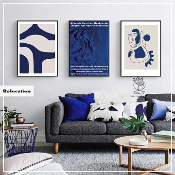 Relocation Üçlü2 Tablo Beyaz - 70x100 CM