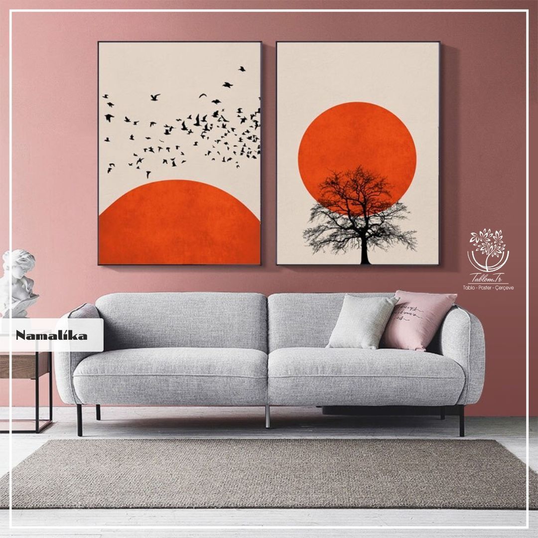 Namalika İkili2 Tablo Beyaz - 30x40 CM