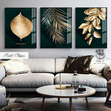 Clipper Üçlü Tablo Gold - 30x40 CM