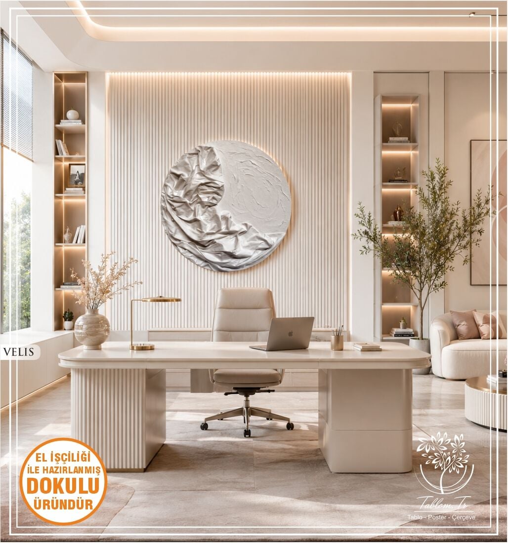 Işıklı 3 Boyutlu Yuvarlak 70 CM Tablo - Velis