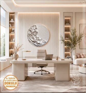 Işıklı 3 Boyutlu Yuvarlak 70 CM Tablo - Velis