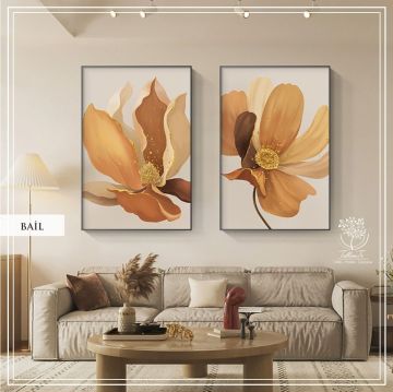 Bail İkili Set Tablo Gold - 70x100 CM