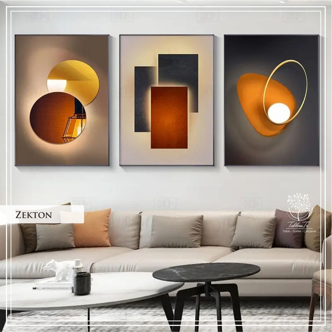 Zekton Üçlü Set Tablo