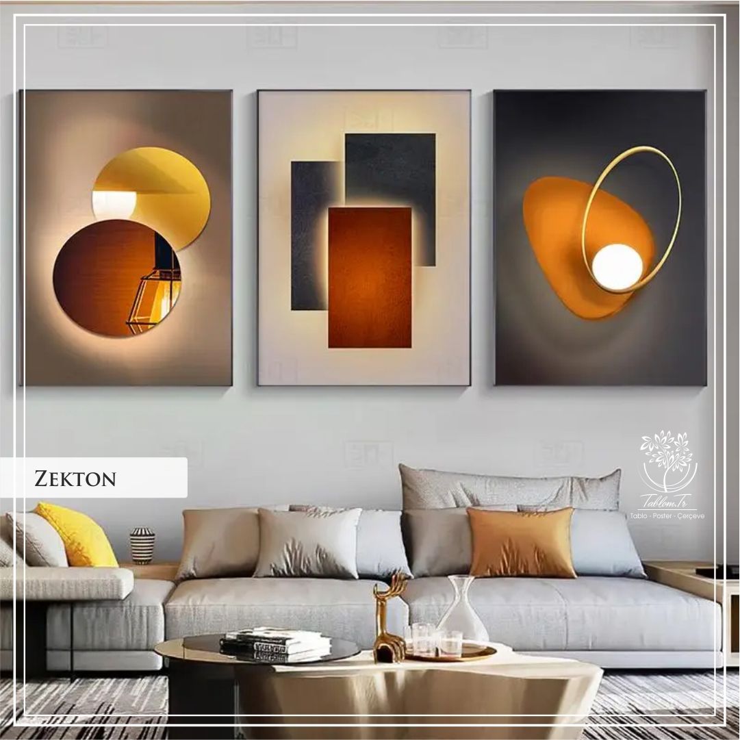 Zekton Üçlü Set Tablo