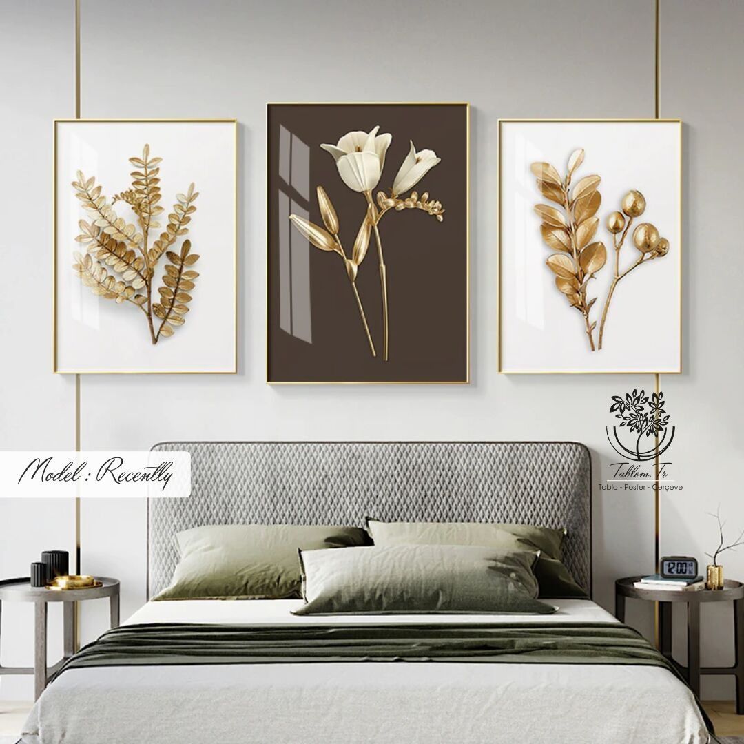 Recently Üçlü Tablo Siyah - 30x40 CM