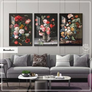 Bronkey Üçlü Set Tablo Beyaz - 40x50 CM