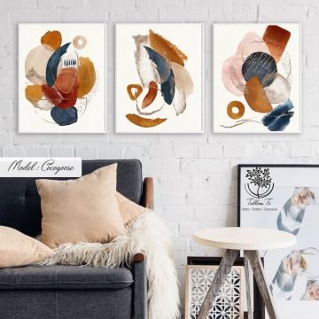 Cocogoose Üçlü Tablo Beyaz - 70x100 CM