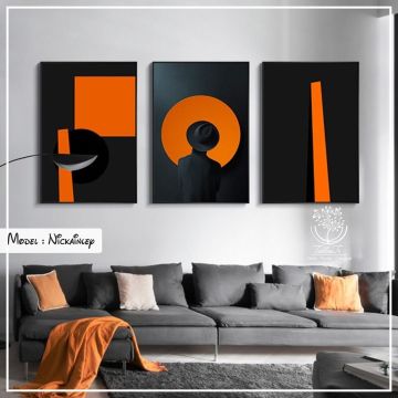 Nickainley Üçlü Tablo Gold - 70x100 CM