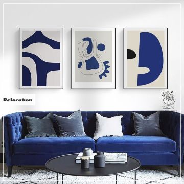 Relocation Üçlü4 Tablo Beyaz - 70x100 CM