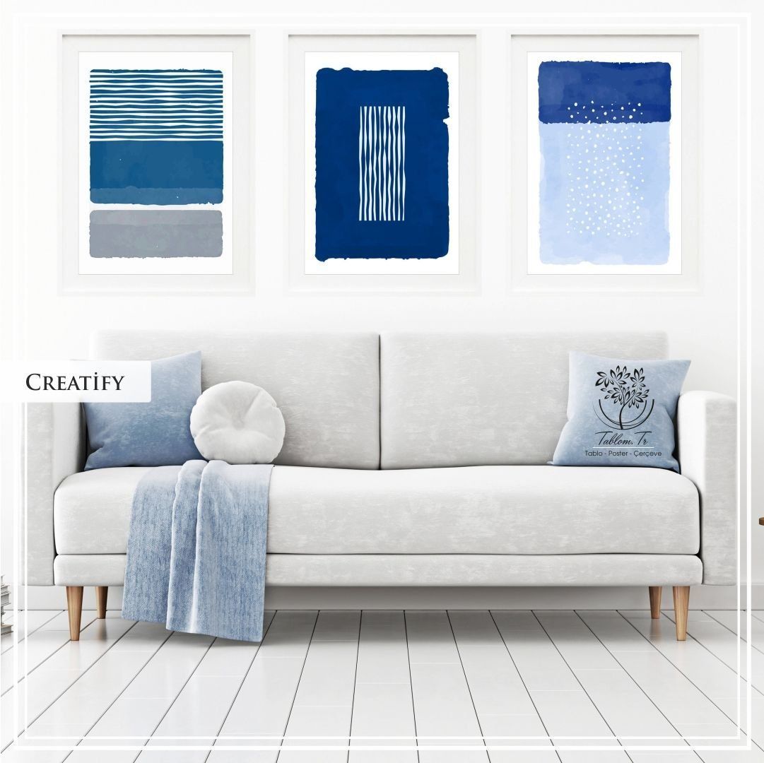 Creatify Üçlü Set Tablo Gold - 21x30 CM