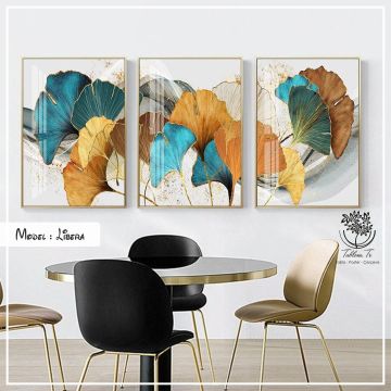 Libera Üçlü Tablo Gold - 21x30 CM