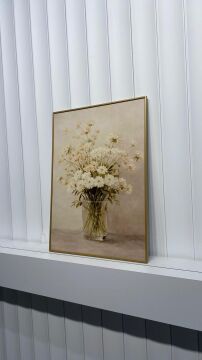 Dijital Baskılı Metal Çerçeveli Camlı Tekli Tablo -Kır Esintisi