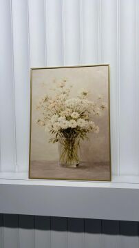 Dijital Baskılı Metal Çerçeveli Camlı Tekli Tablo -Kır Esintisi