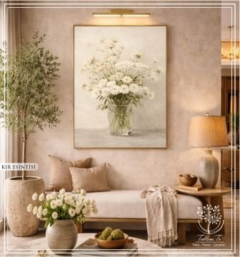 Dijital Baskılı Metal Çerçeveli Camlı Tekli Tablo -Kır Esintisi