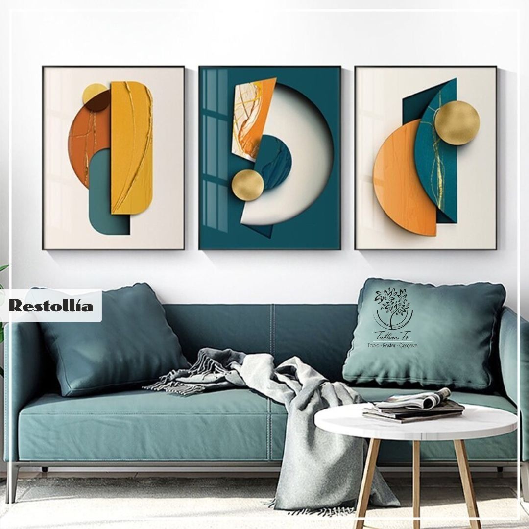 Restollia Üçlü2 Tablo Siyah - 40x50 CM